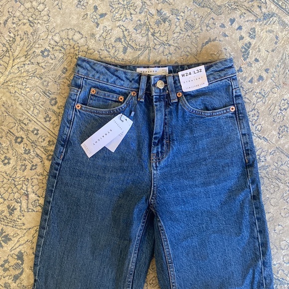 NWT Topshop Straight Jeans Size Size 0 - Picture 3 of 10